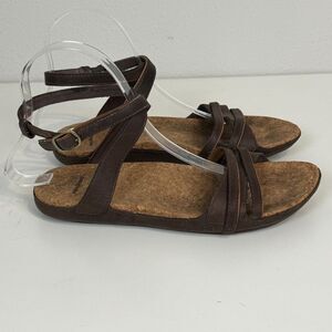 Patagonia Trinium Leather Cork Sandals Sable Brown 7